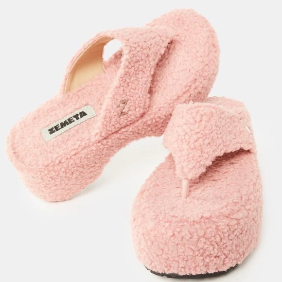 ZEMETA Platform pink motor thong sandal flip flop size 10 women’s new w/out box - Picture 10 of 10